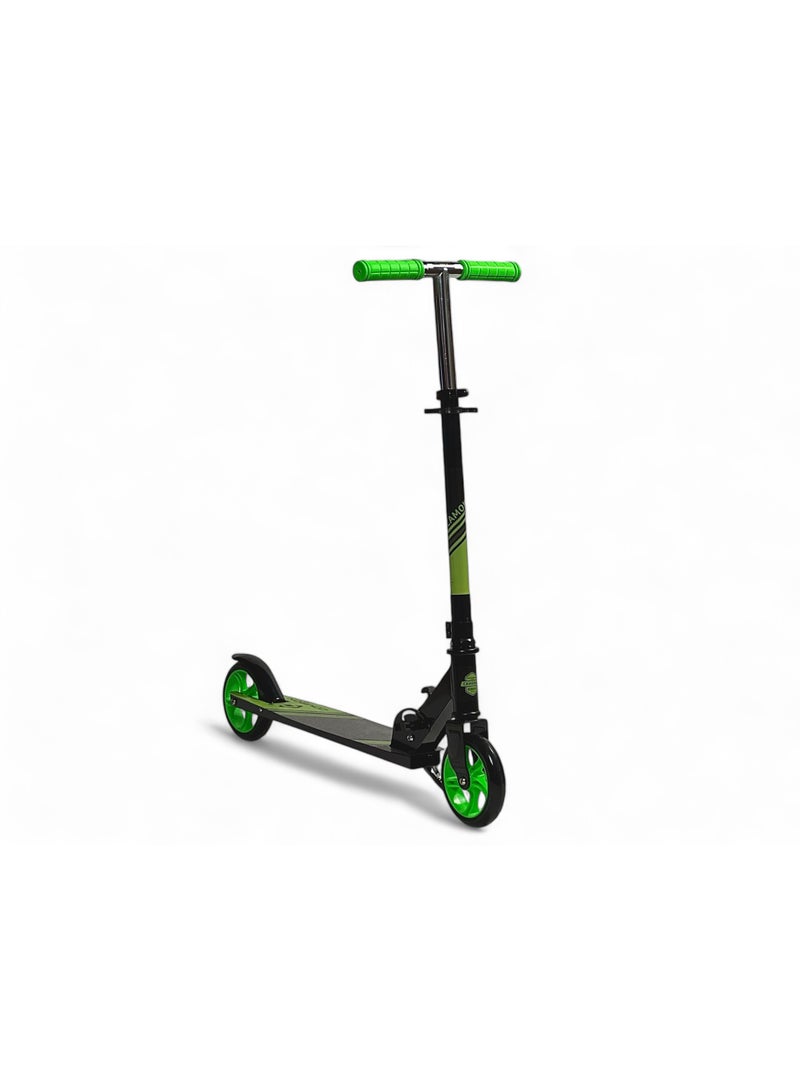AL BADER Kick Scooters for Kids, 3 Adjustable Height Foldable Scooter, With 2 Pu Large Diameter Silent Wheels and Anti-Slip Deck, Suitable for Boys and Girls Aged 5 to 14 and Up To 100kg, Green - Image 1